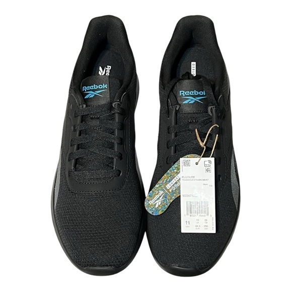 Reebok Fluxlite Training Sneakers Core Black Pure Grey Bold Cyan Athletic Shoes - Picture 8 of 8